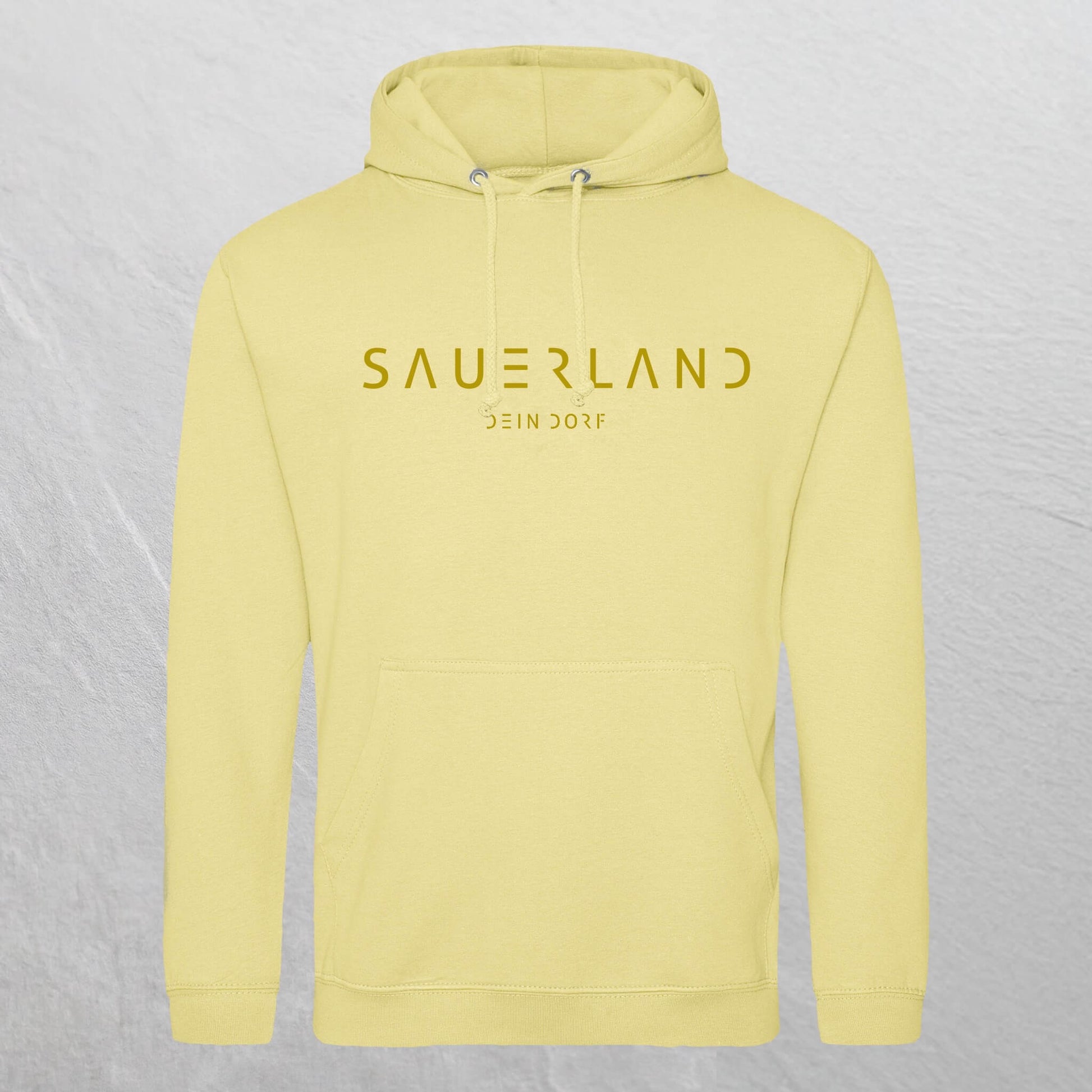 Produktfoto des Sauerland Hoodie Dorfdesign 2.0 in Zitronensorbet