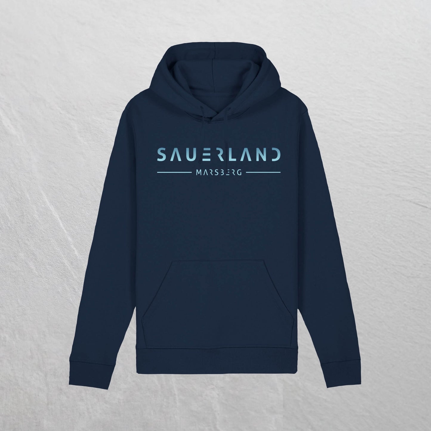 Produktfoto des newSAUERLAND Hoodie im gradient Design in der Farbe dunkelblau.