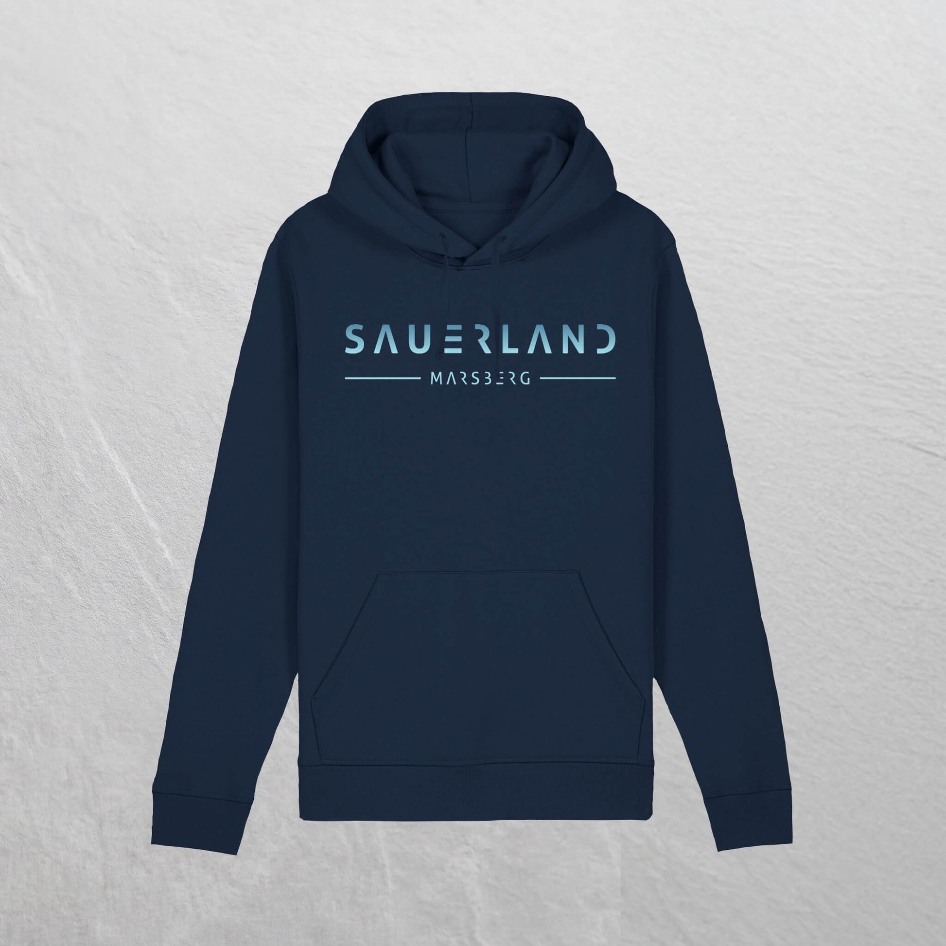 Produktfoto des newSAUERLAND Hoodie im gradient Design in der Farbe dunkelblau.