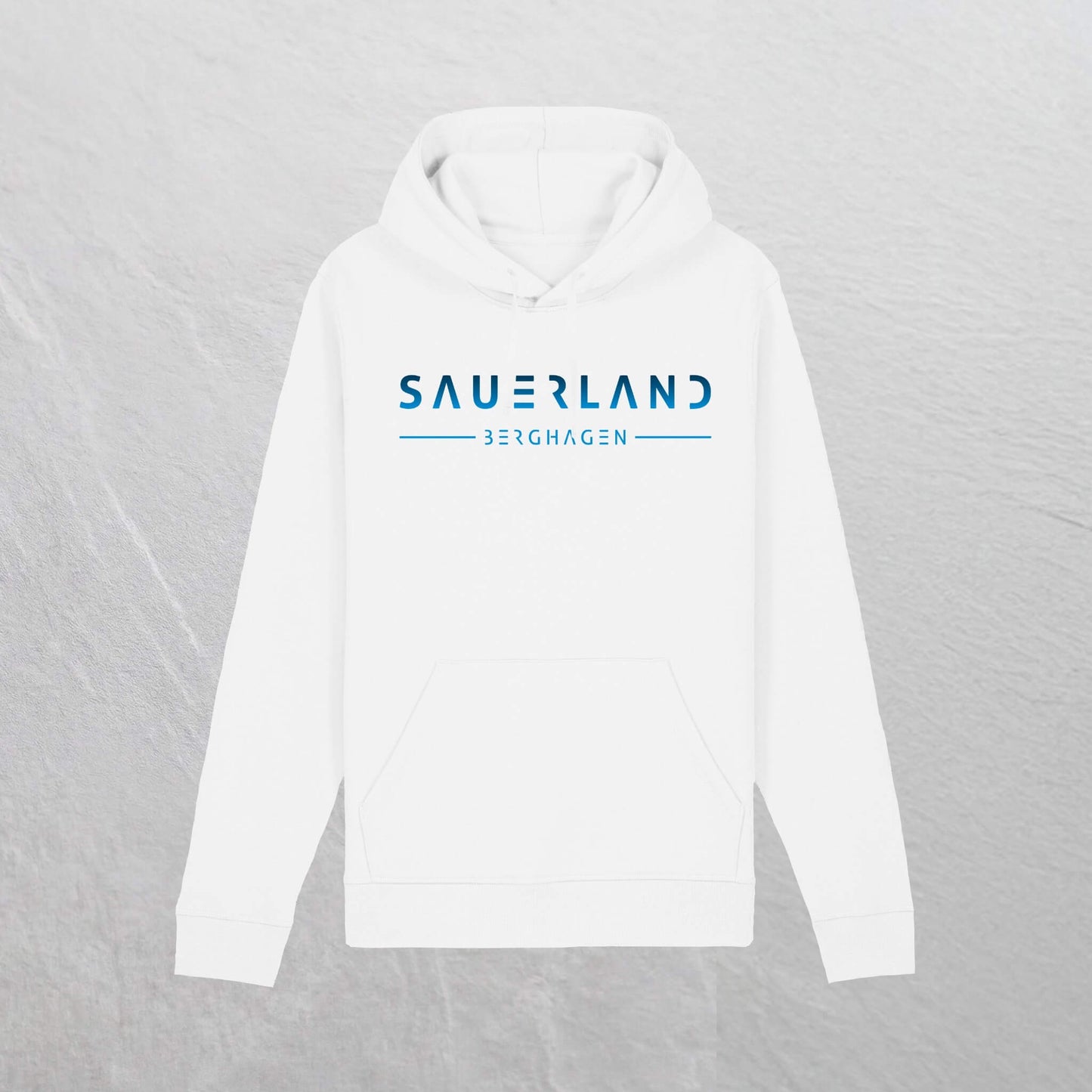 Produktfoto des newSAUERLAND Hoodie im gradient Design in der Farbe weiß.