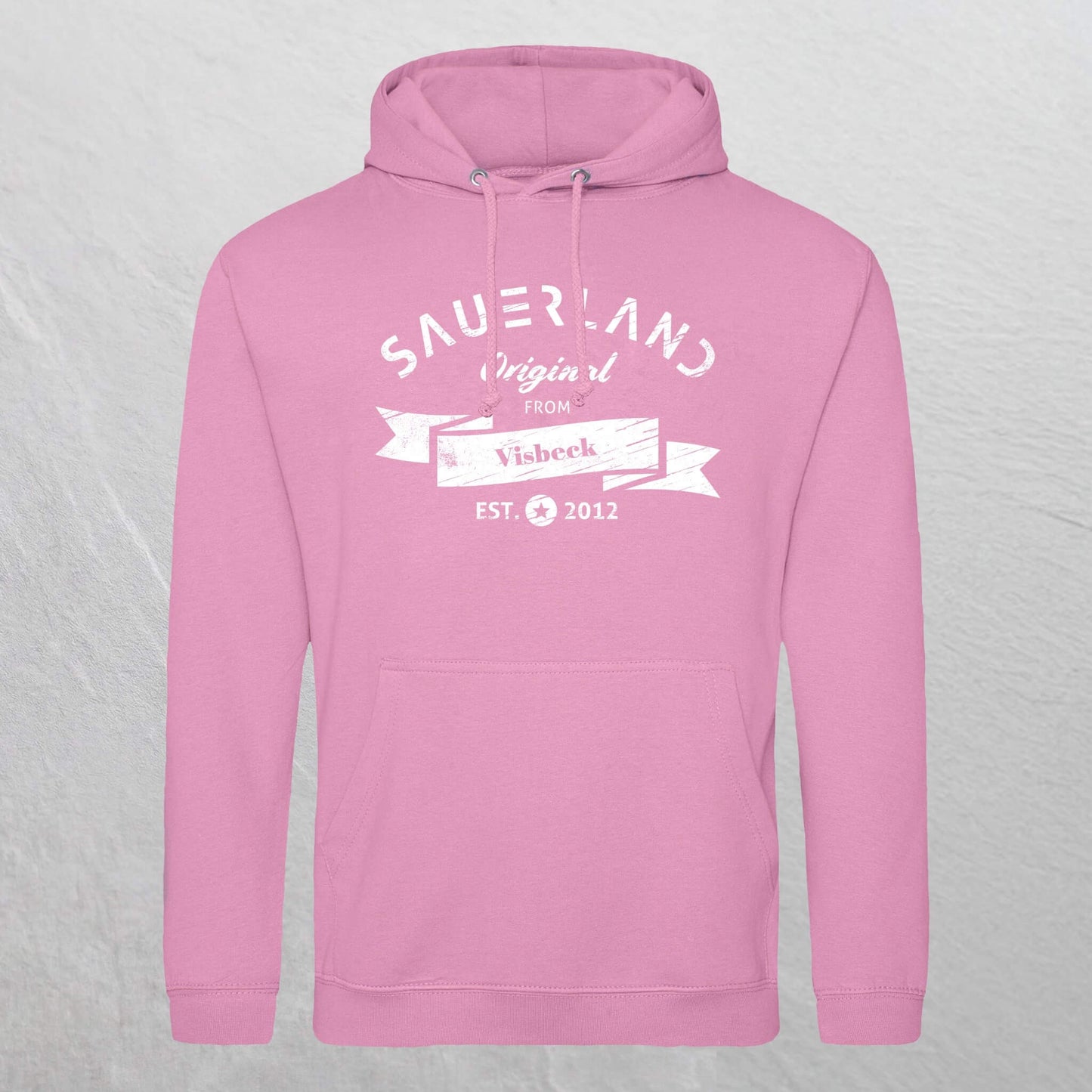 Produktfoto eines personalisierbaren bubblepink farbenden newSAUERLAND Original from  Hoodies.
