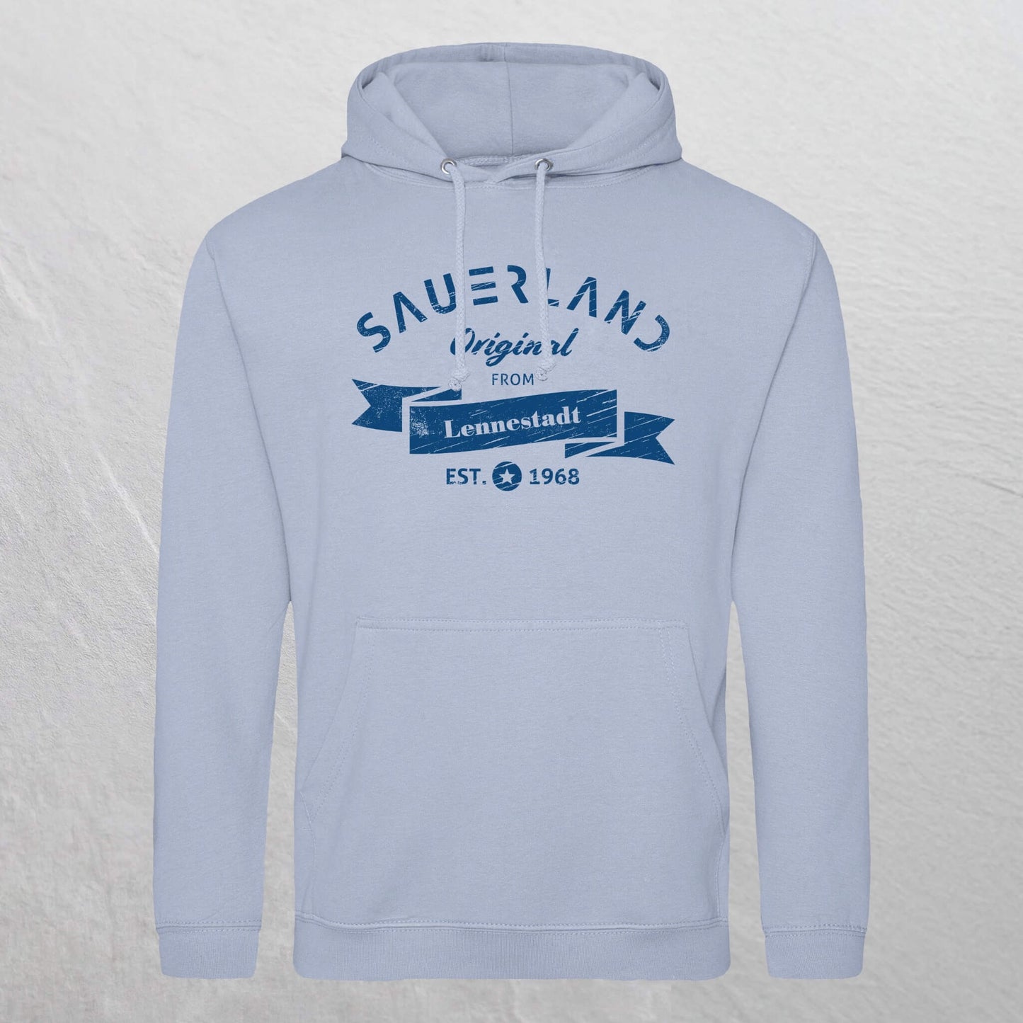 Produktfoto eines personalisierbaren hellblauen newSAUERLAND Original from  Hoodies.