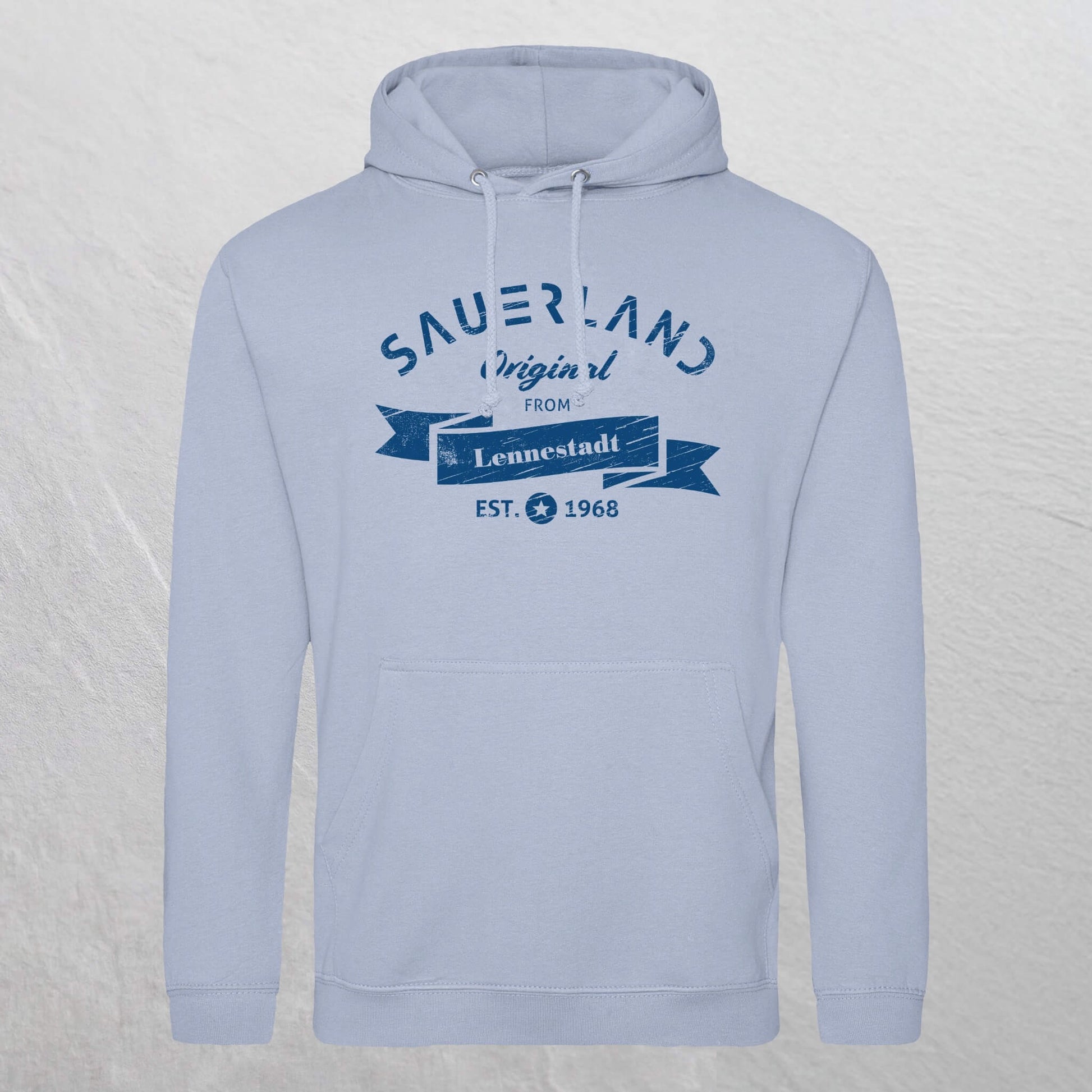 Produktfoto eines personalisierbaren hellblauen newSAUERLAND Original from  Hoodies.