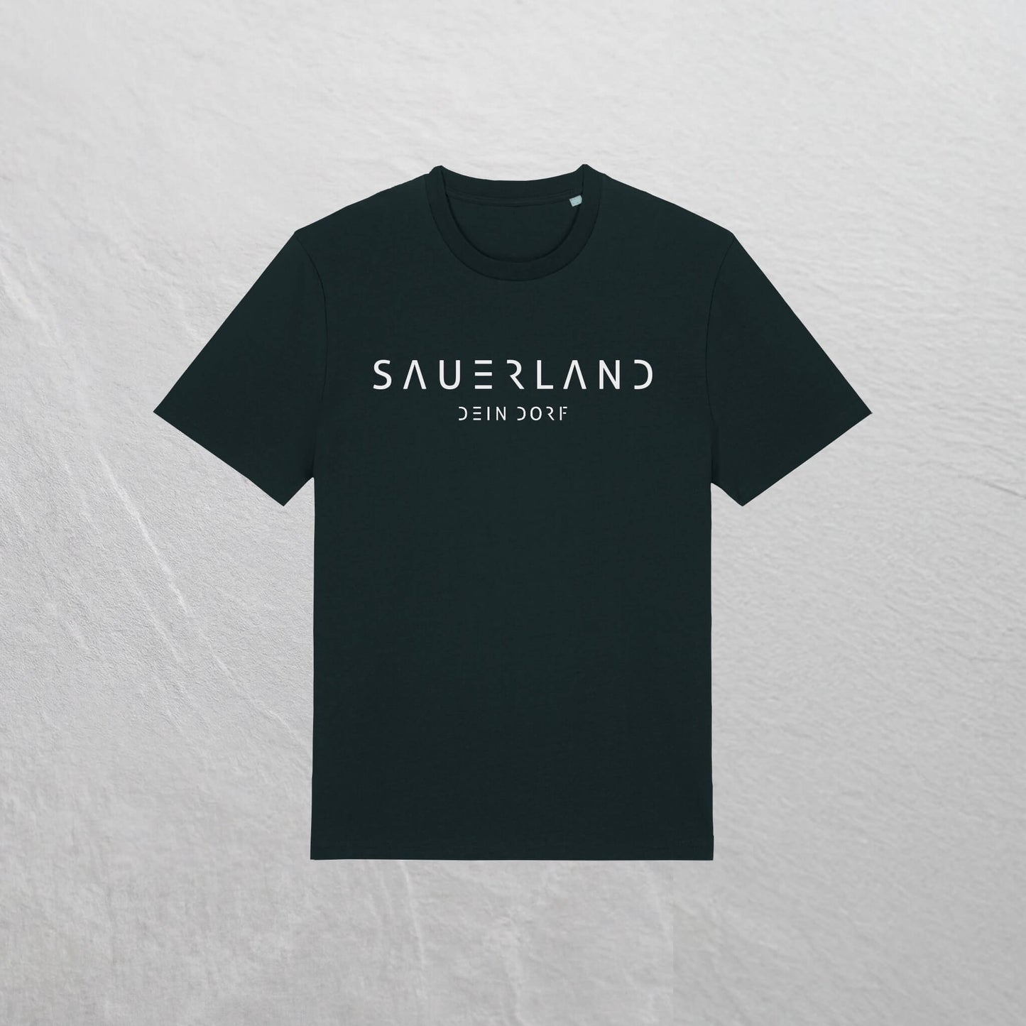 Produktfoto des personalisierbaren newSAUERLAND T-Shirt im Dorfdesign mit  Deinem Dorf in der Farbe schwarz