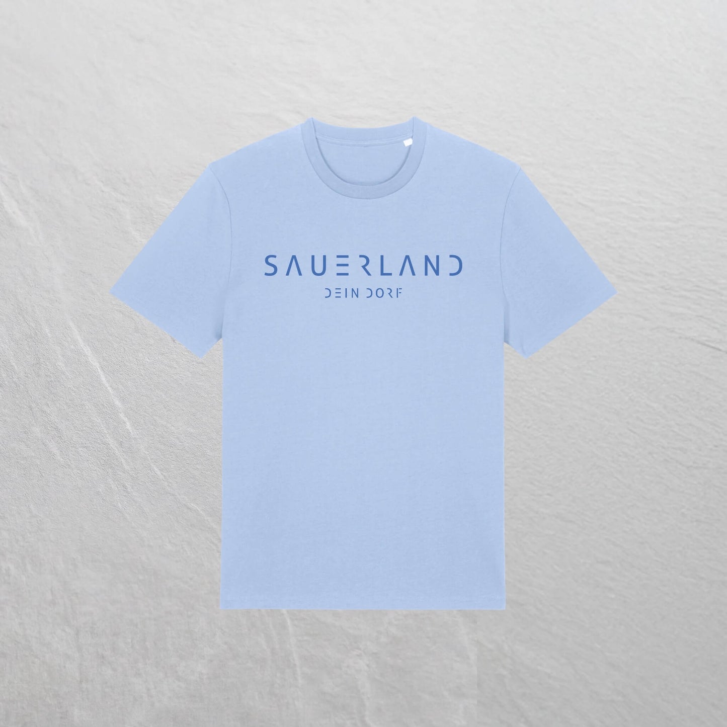 Produktfoto des personalisierbaren newSAUERLAND T-Shirt im Dorfdesign mit  Deinem Dorf in der Farbe skyblue