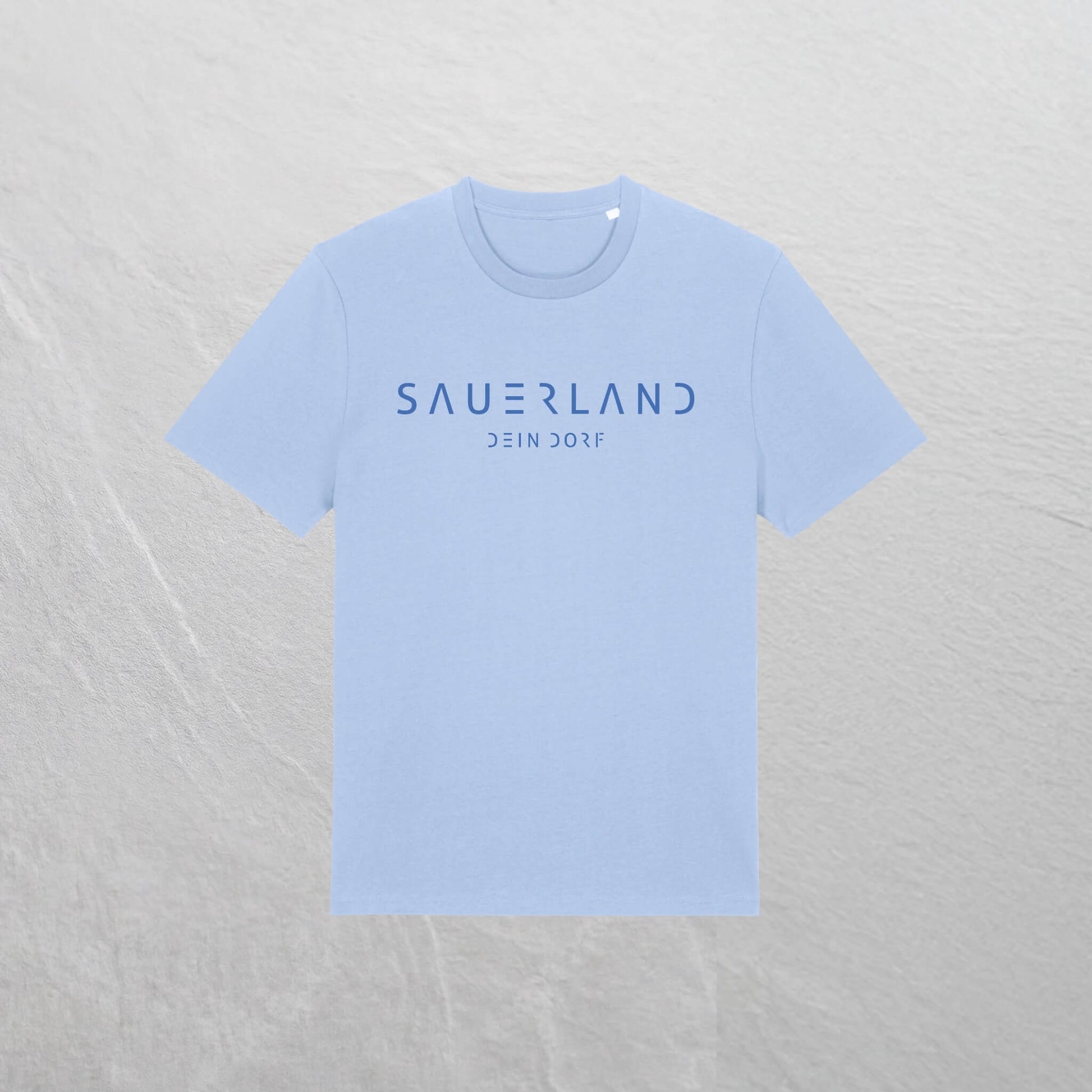 Produktfoto des personalisierbaren newSAUERLAND T-Shirt im Dorfdesign mit  Deinem Dorf in der Farbe skyblue