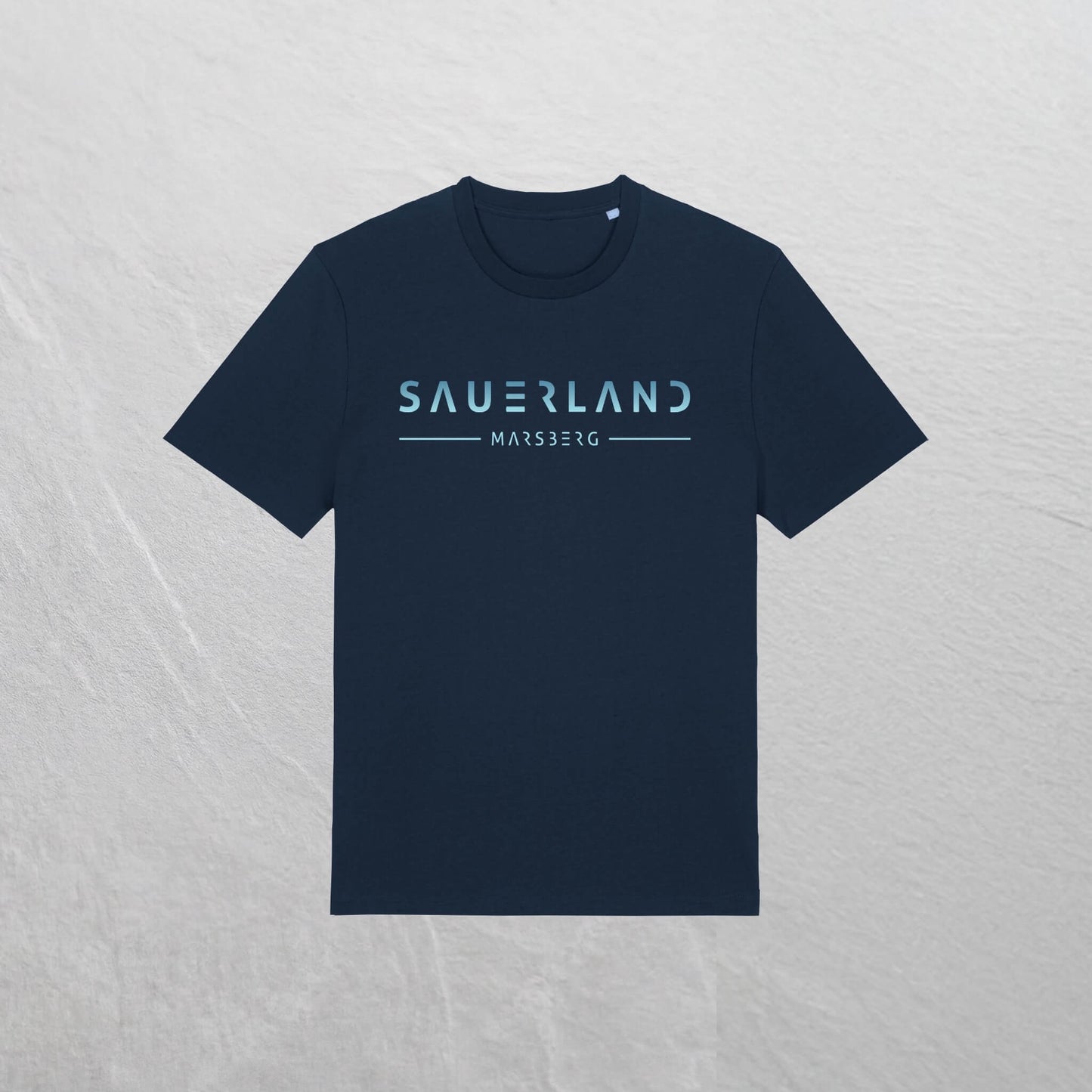 Produktfoto des newSAUERLAND T-Shirts im gradient Design in der Farbe dunkelblau