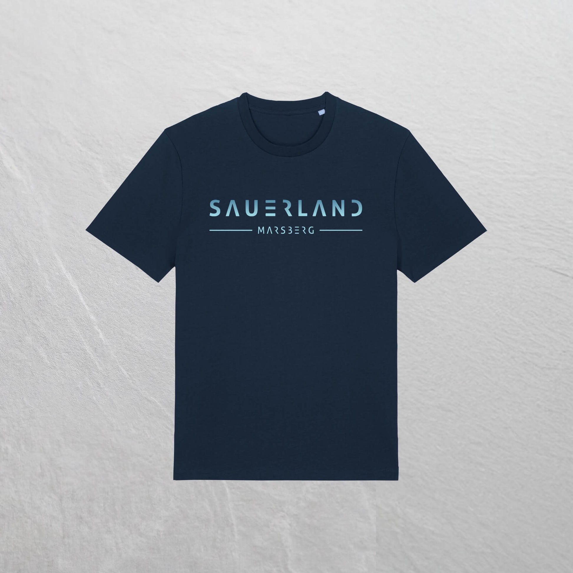 Produktfoto des newSAUERLAND T-Shirts im gradient Design in der Farbe dunkelblau