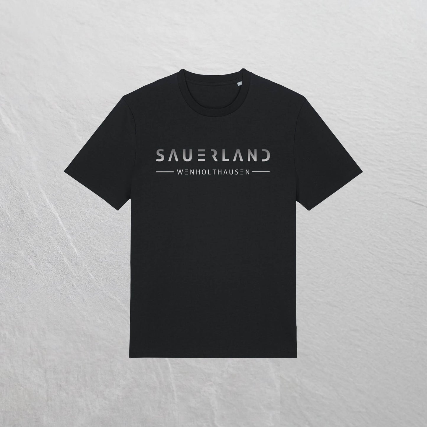 Produktfoto des newSAUERLAND T-Shirts im gradient Design in der Farbe schwarz