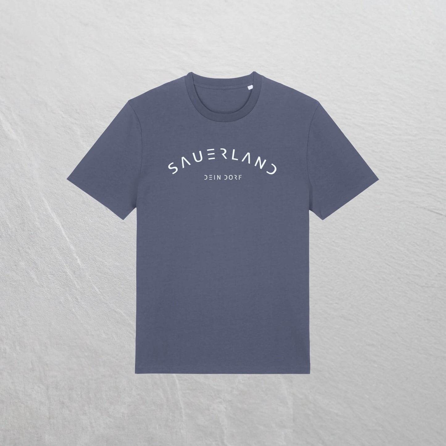 Produktfoto des neuen Sauerland T-Shirt mit Dorfnamen in der Farbe blaugrau