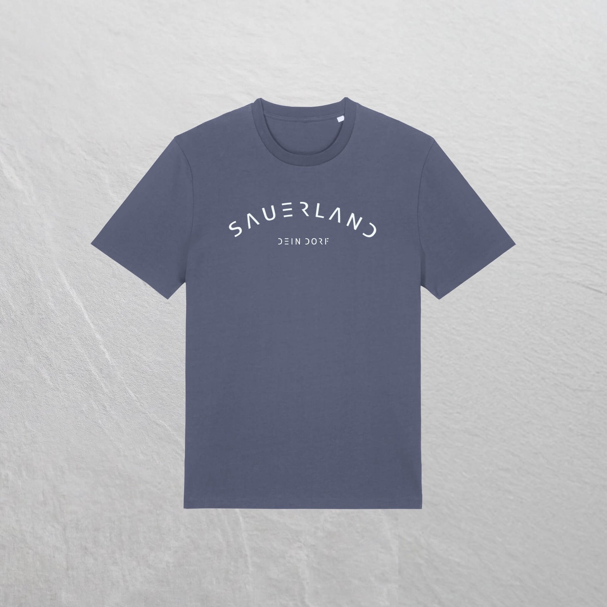 Produktfoto des neuen Sauerland T-Shirt mit Dorfnamen in der Farbe blaugrau