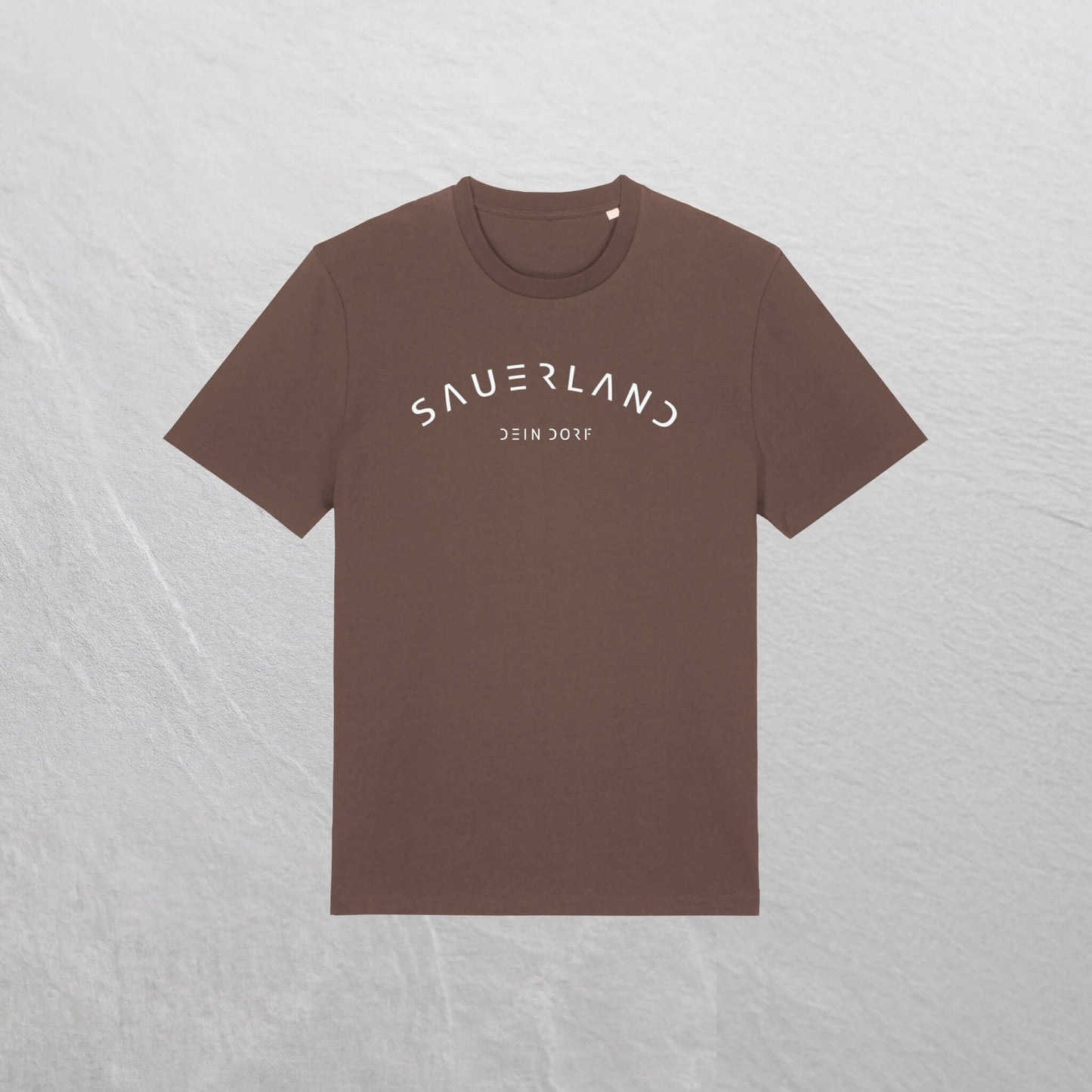 Produktfoto des neuen Sauerland T-Shirt mit Dorfnamen in der Farbe braun
