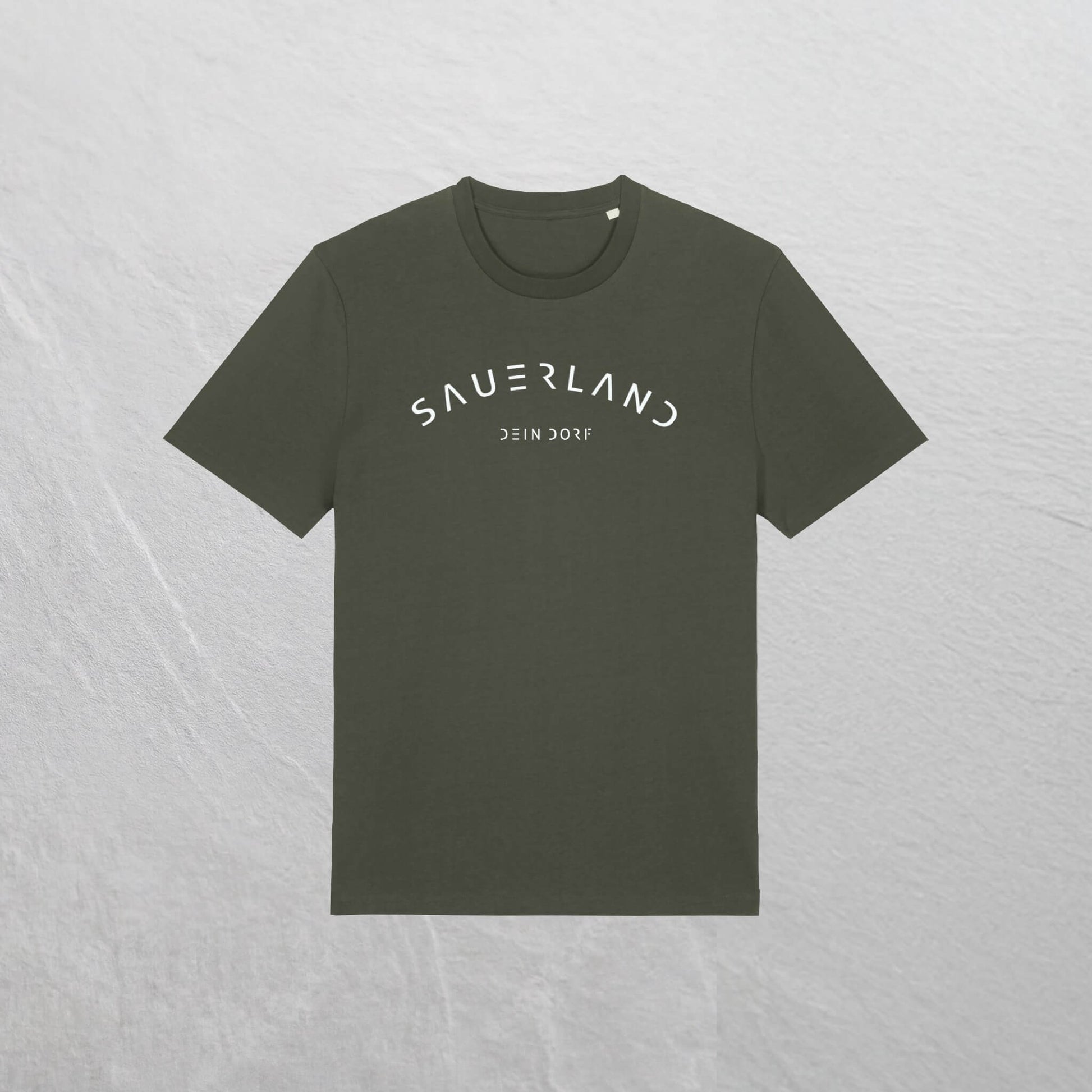 Produktfoto des neuen Sauerland T-Shirt mit Dorfnamen in der Farbe grüngelb
