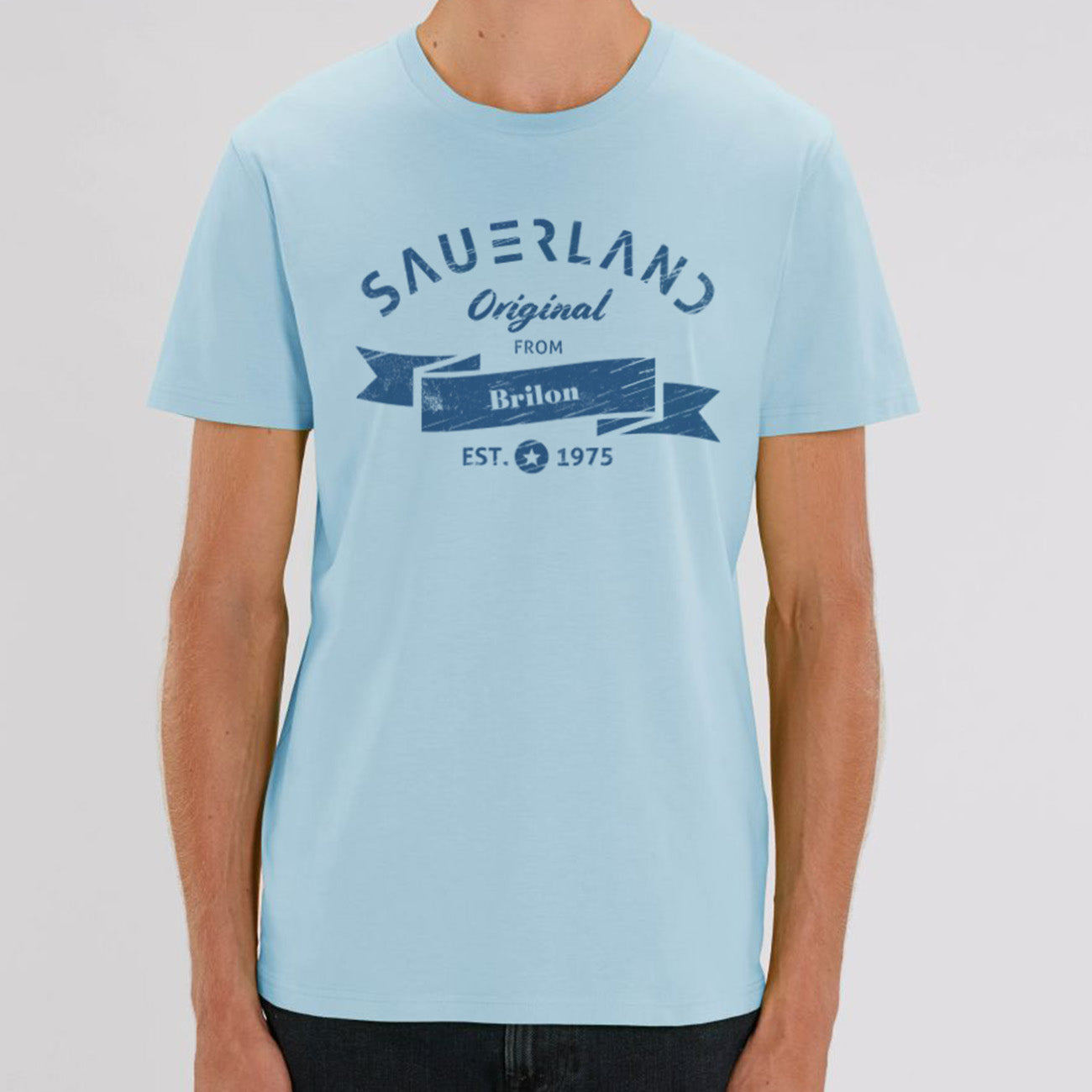 Sauerland T-Shirt in hellblau mit Aufdruck Sauerland Original from Brilon