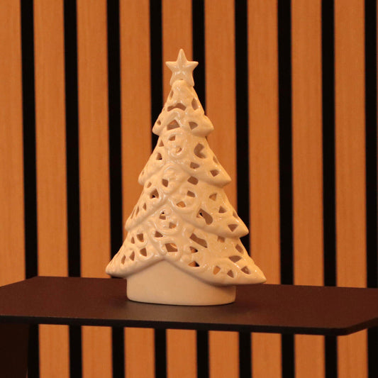 Tannenbaum aus Keramik für Teelicht