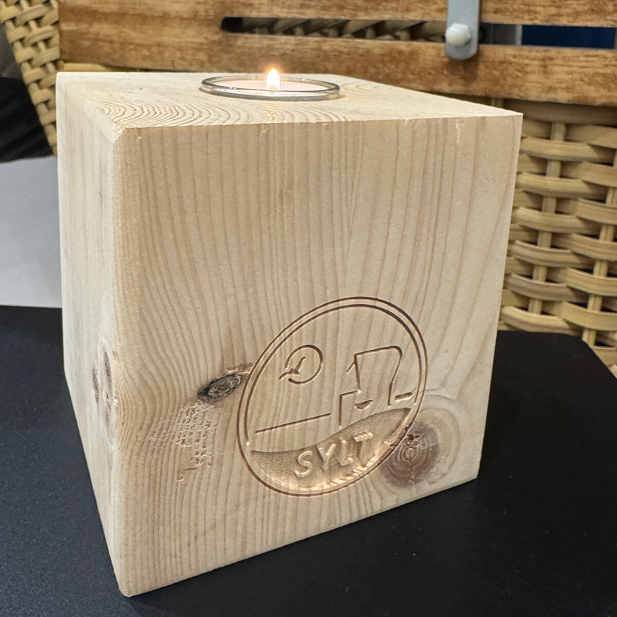 Sylt Teelichtwürfel – Einzelstück
